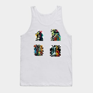 Chess colourful sticker pack Tank Top